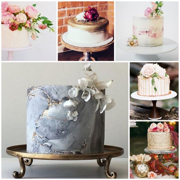 Inspiration for single tier wedding cakes